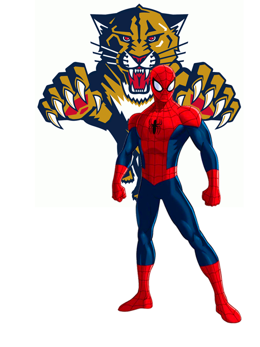 Florida Panthers Spider Man Logo vinyl decal